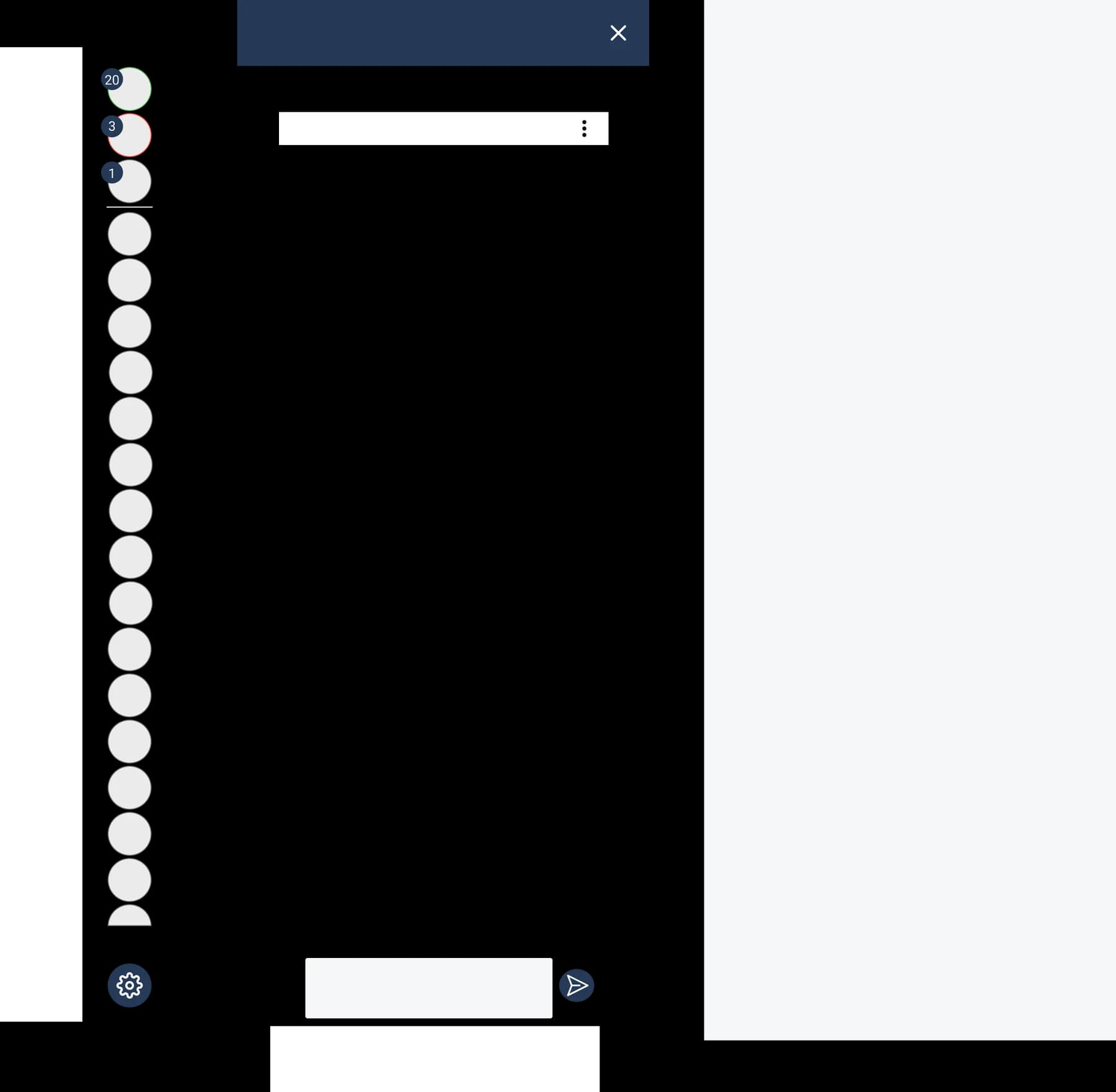 Early Type Now interface, with the contact list on the left and the message composer at the bottom